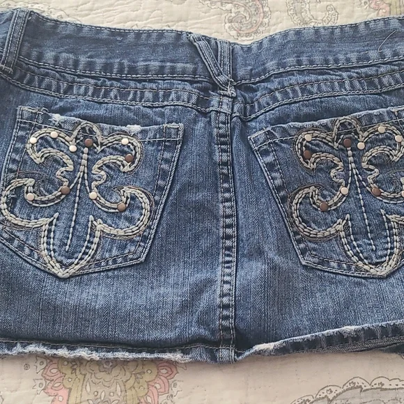 Rue 21 Blue Jean Mini Skirt. - Picture 6 of 6